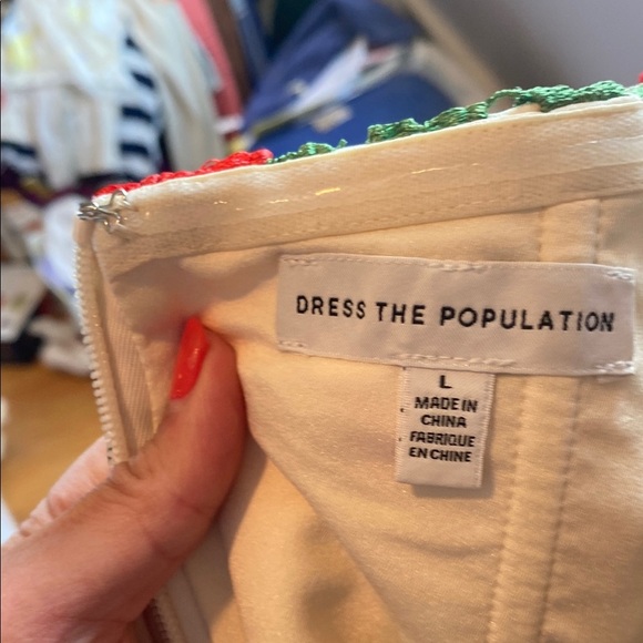 Dress the Population Tara off the shoulder dress size L - Picture 13 of 16